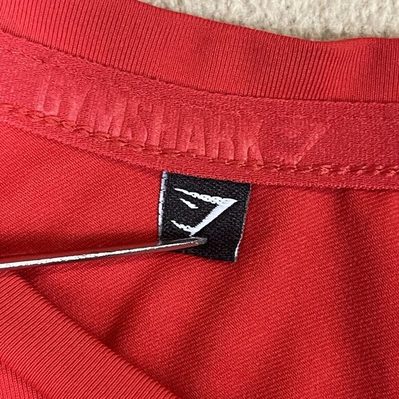 Gymshark Shirt Mens Extra Large Red Performance Short Sleeve T-Shirt Tee Adult - Picture 6 of 11